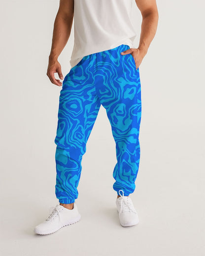 Fresh Retro Print Blue Men's Track Pants - The Dripp VIP