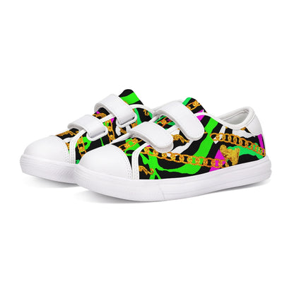 Neon Chain Dripp Kids Velcro Sneaker - The Dripp VIP