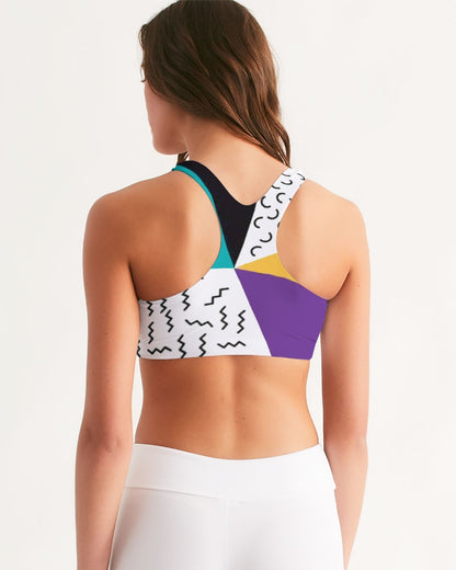 Dope T Women's Retro Splash Seamless Sports Bra - The Dripp VIP