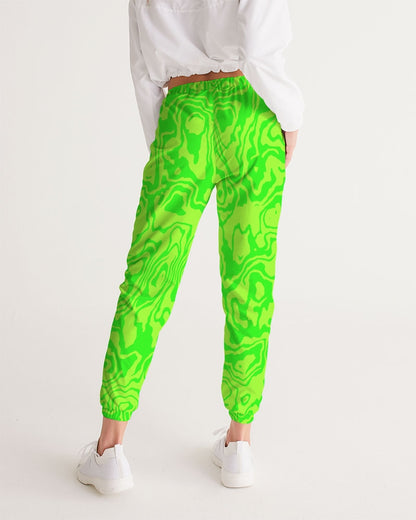 Fresh Retro Print Lime Women's Track Pants - The Dripp VIP