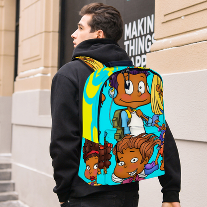 Melanin Cartoon Leather Backpack