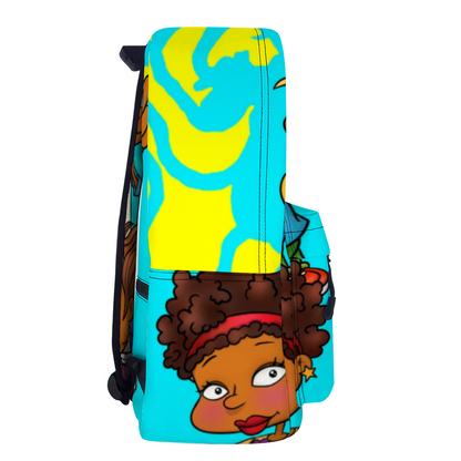 Melanin Cartoon Leather Backpack