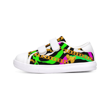 Neon Chain Dripp Kids Velcro Sneaker - The Dripp VIP