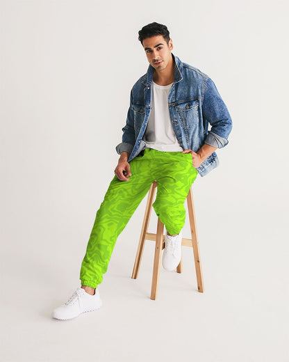 Fresh Retro Print Green Men's Track Pants - The Dripp VIP