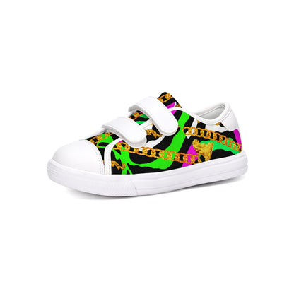 Neon Chain Dripp Kids Velcro Sneaker - The Dripp VIP