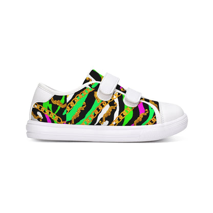 Neon Chain Dripp Kids Velcro Sneaker - The Dripp VIP